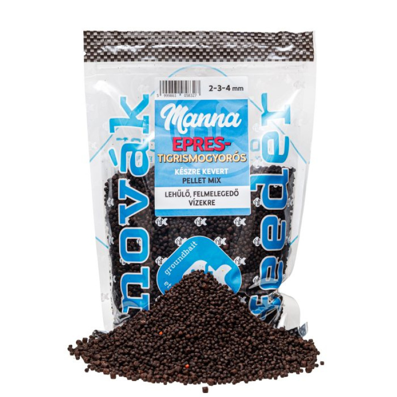 Manna Pelet Mix 2-3-4mm na Studenú vodu Jahoda-Tigrí orech 600g